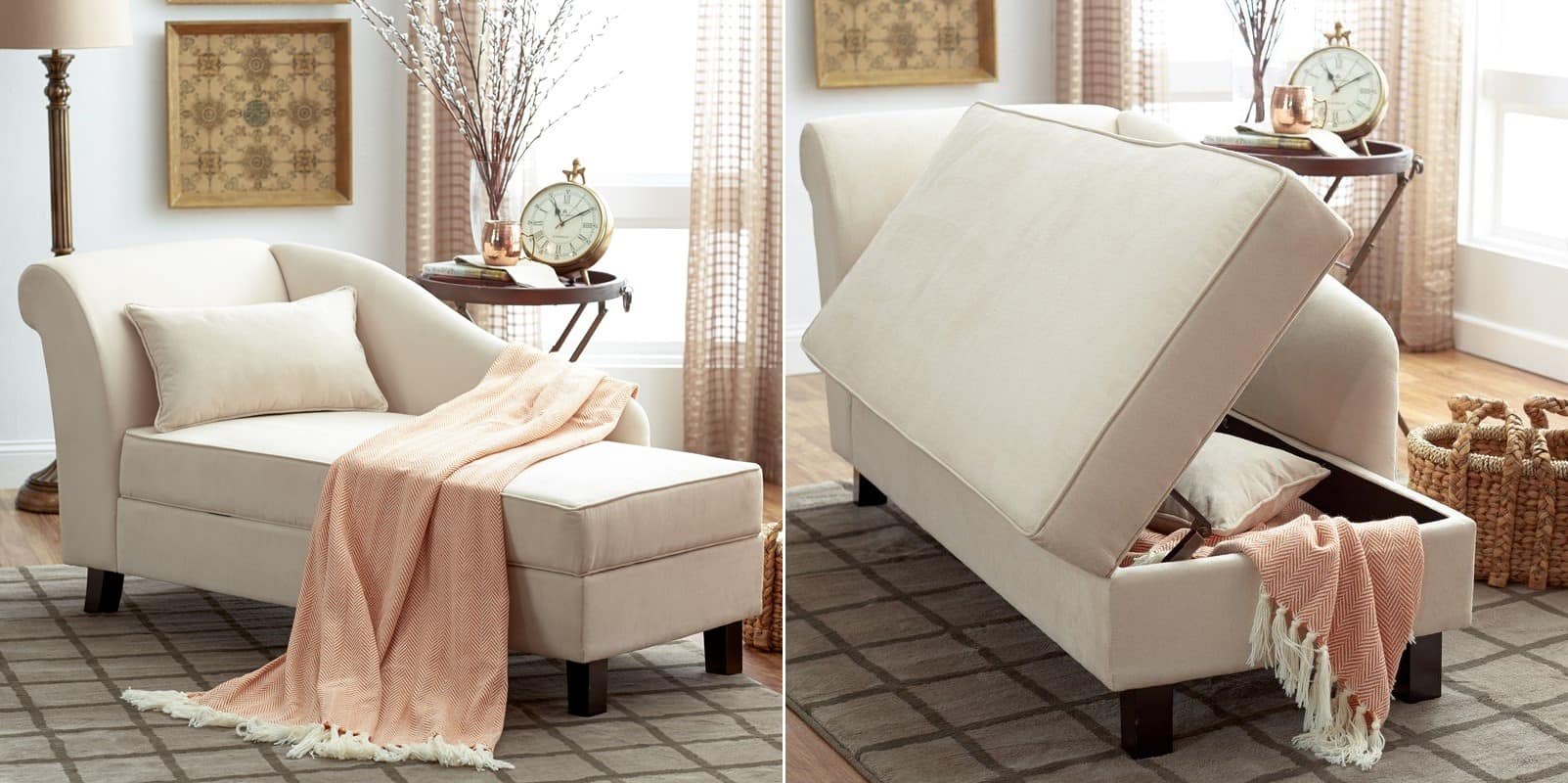 A Solo Chaise Lounge with Storage