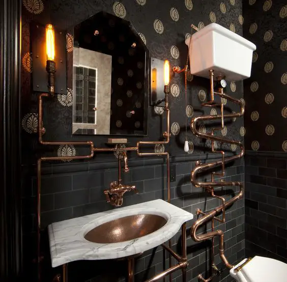 Steampunk Style Bathroom