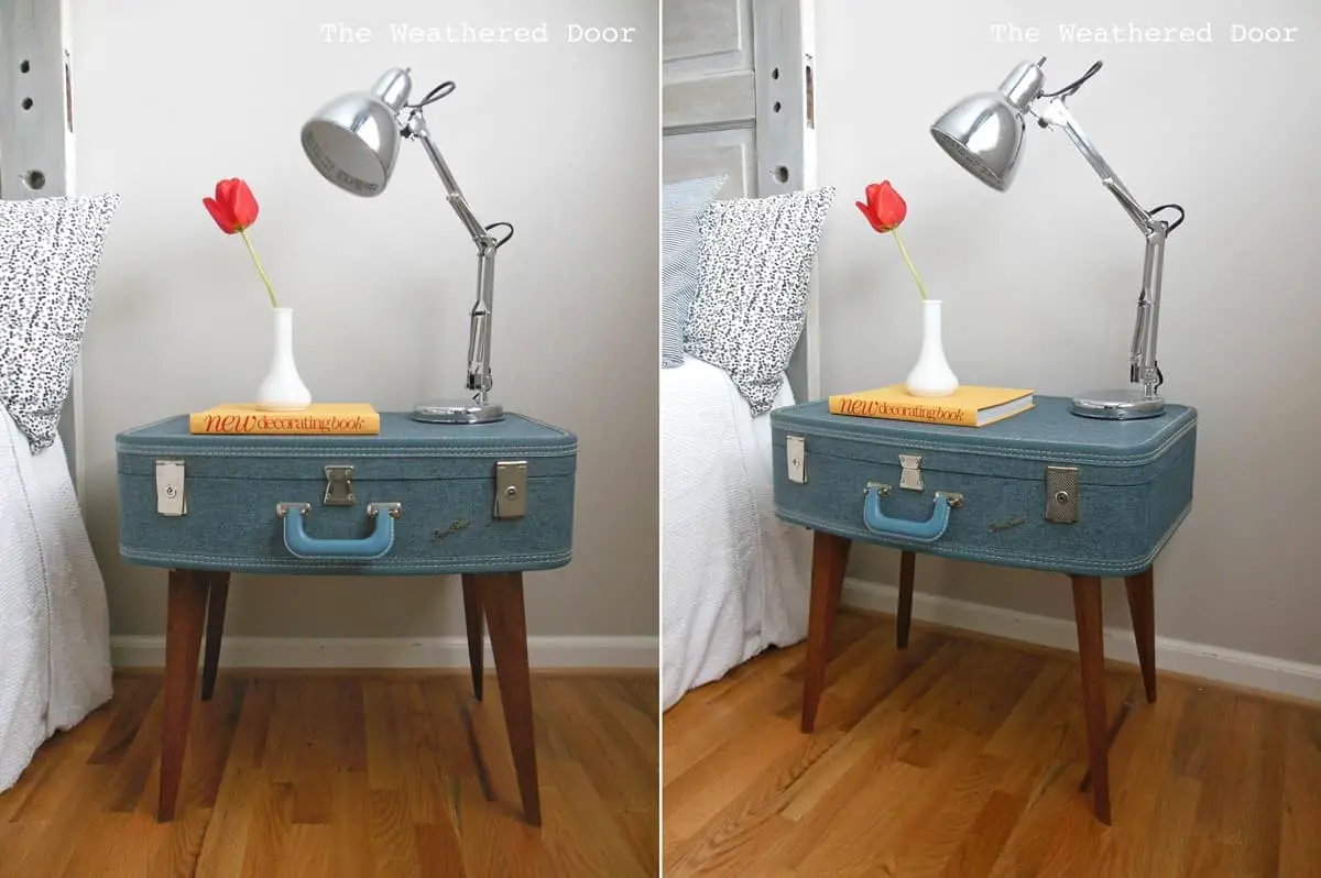 A Vintage Suitcase Nightstand