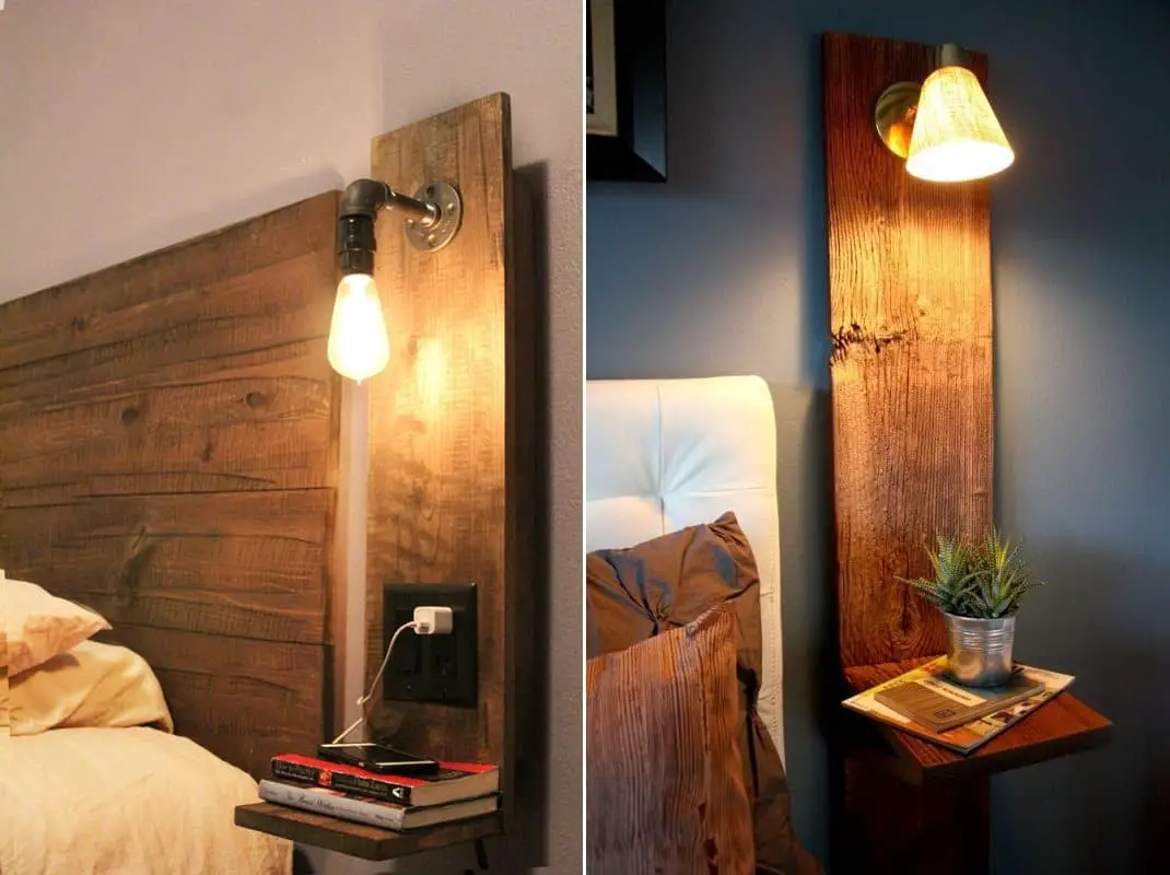 Minimalist Nighstands with Reading Lights