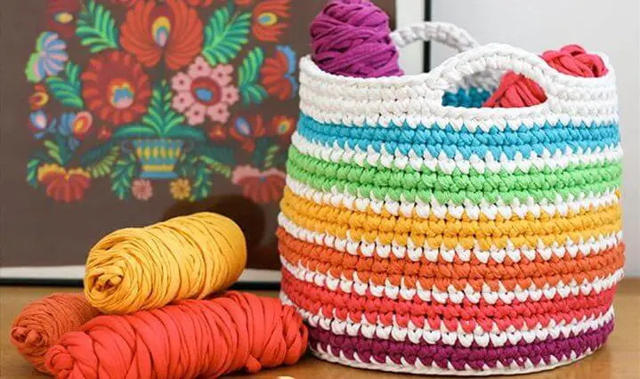 Crotchet Basket for Yarn Storage