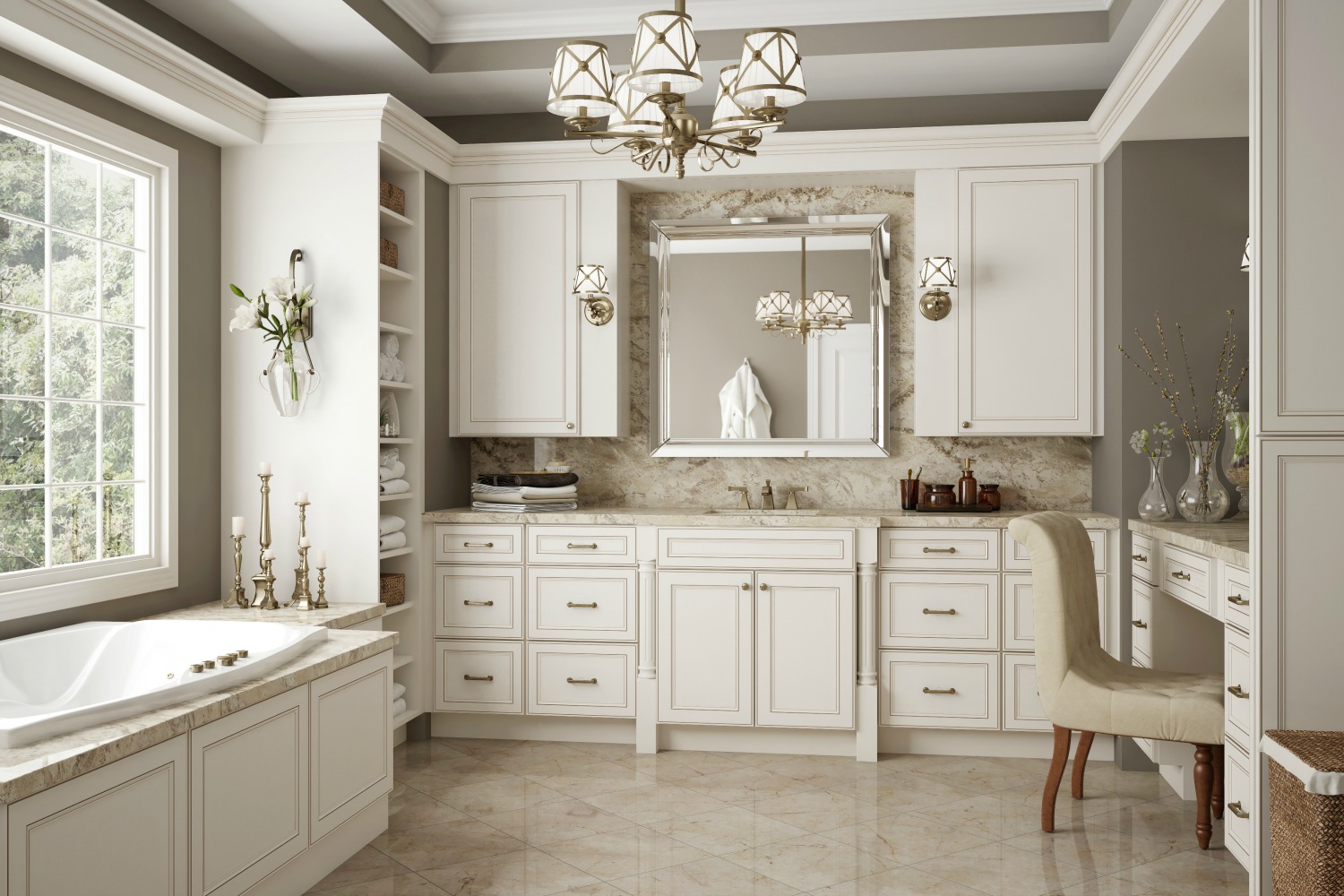 White Kitchen Cabinets Glazed