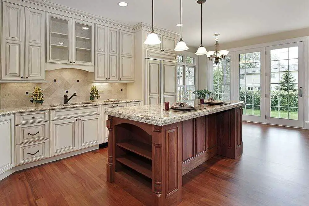 With Wood Floors kitchen