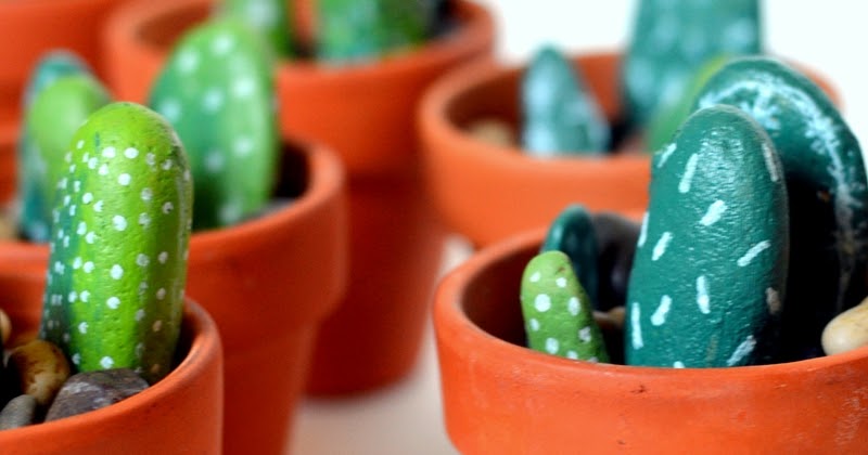 Painting Rock Cactus Plants