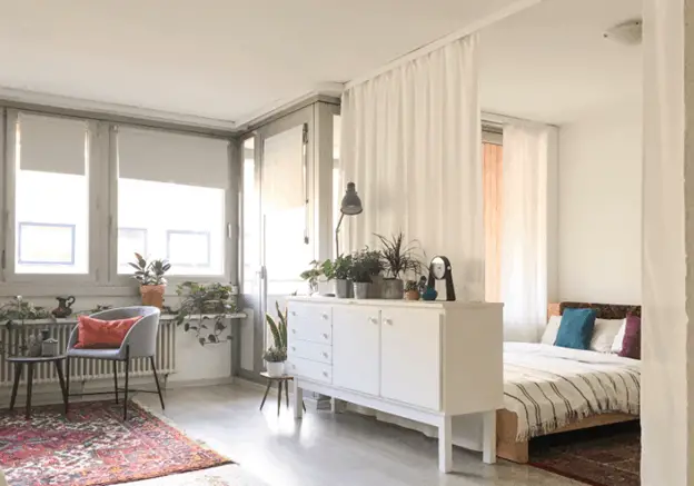 ideas turning living room into bedroom