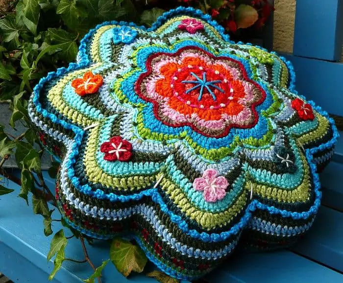 Crochet Mandala Pillow