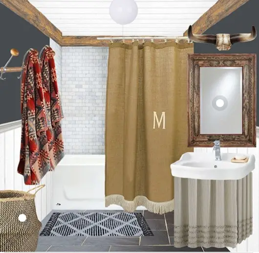 Install Your Curtains in Strategic Positions for bathroom vanity