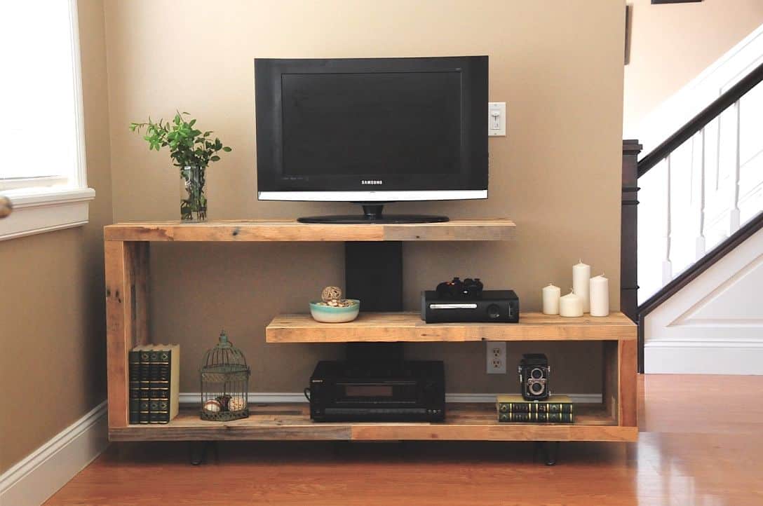 DIY TV Stand With Cabinets