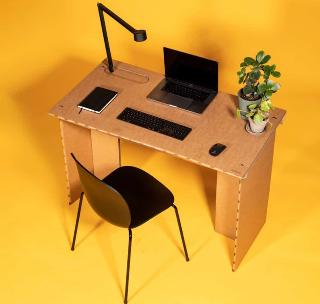 DIY cardboard computer stand