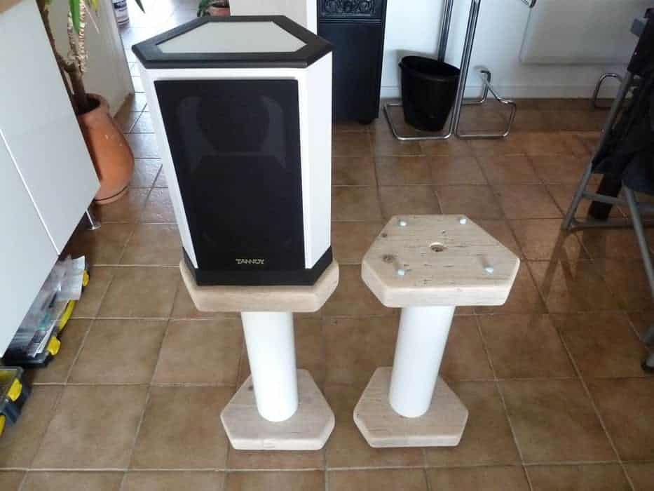 Sand + PVC speaker stand