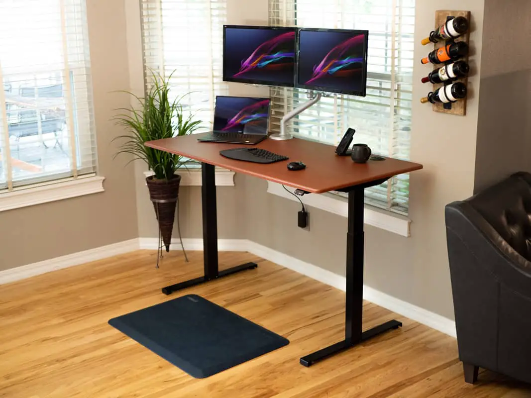 Single Standing Wood Adjustable Standing Desk