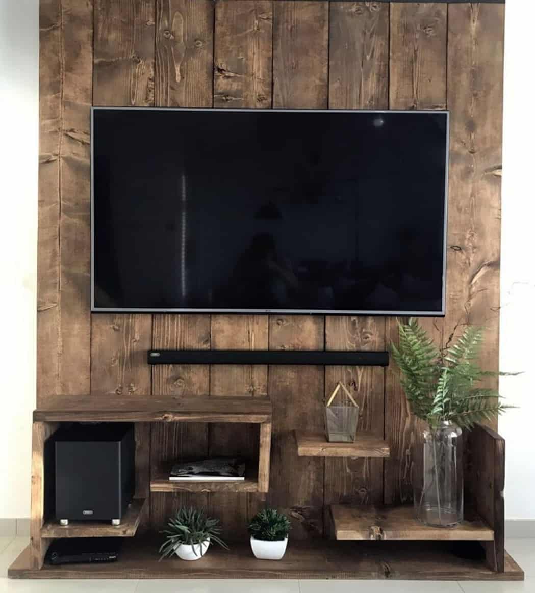 Wooden Wall TV Stand DIY