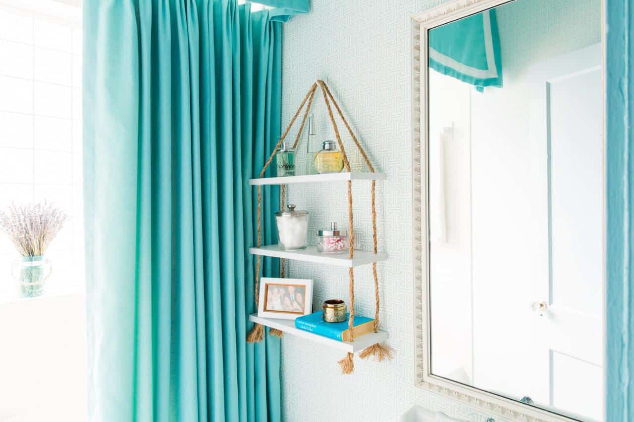Stylish Corner Rope Shelf