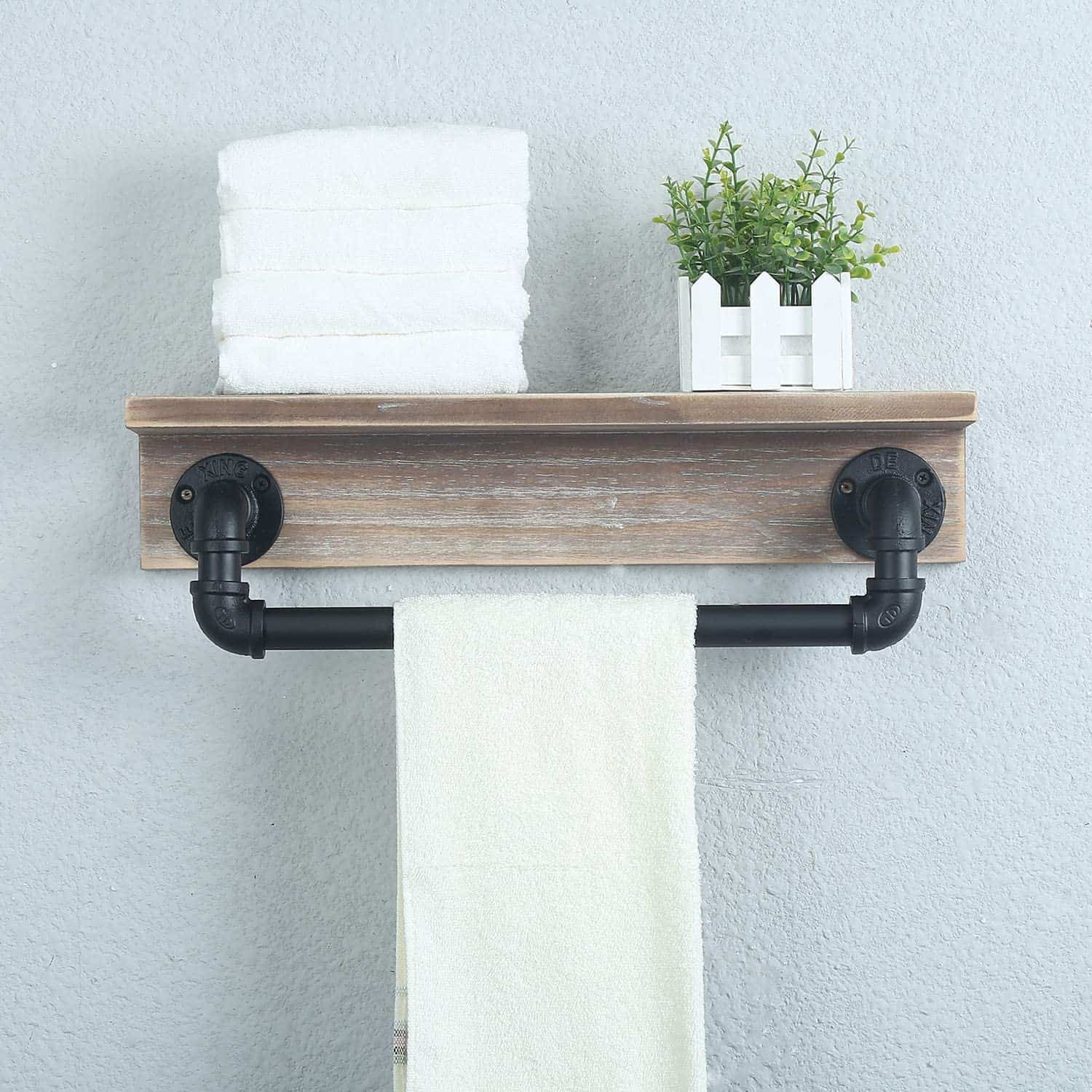 DIY Industrial Pipe Towel Rack
