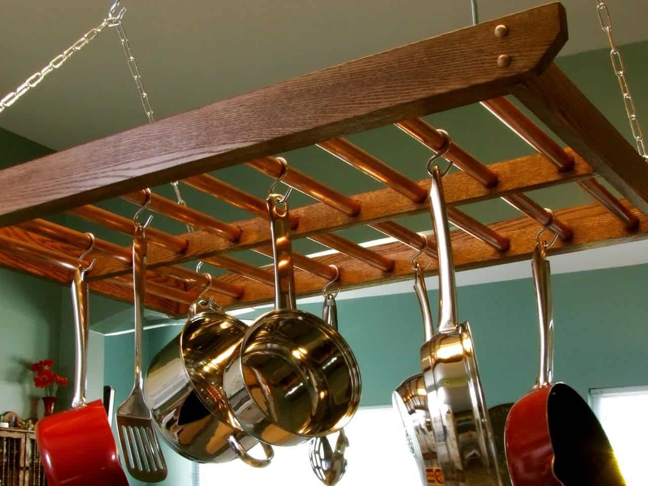 DIY Hanging Pot Rack