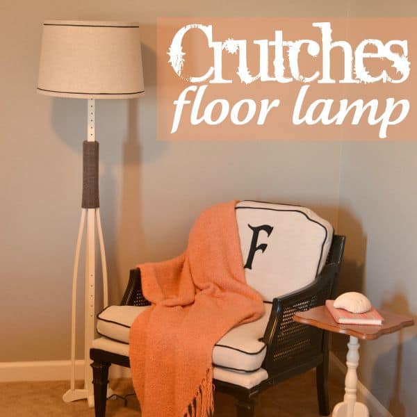 DIY Old Crutches Floor Lamp