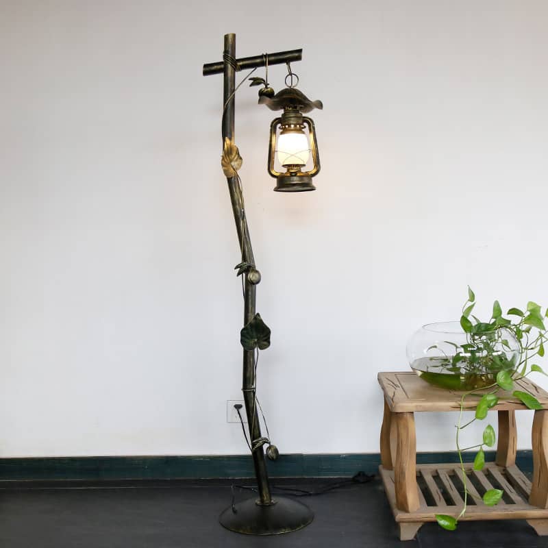 DIY Old Lantern Floor Lamp