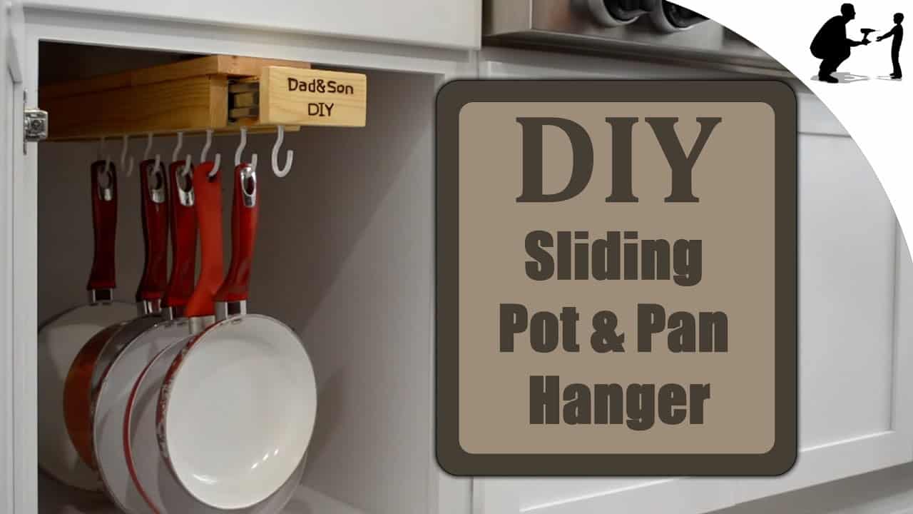 DIY Sliding Pot Rack