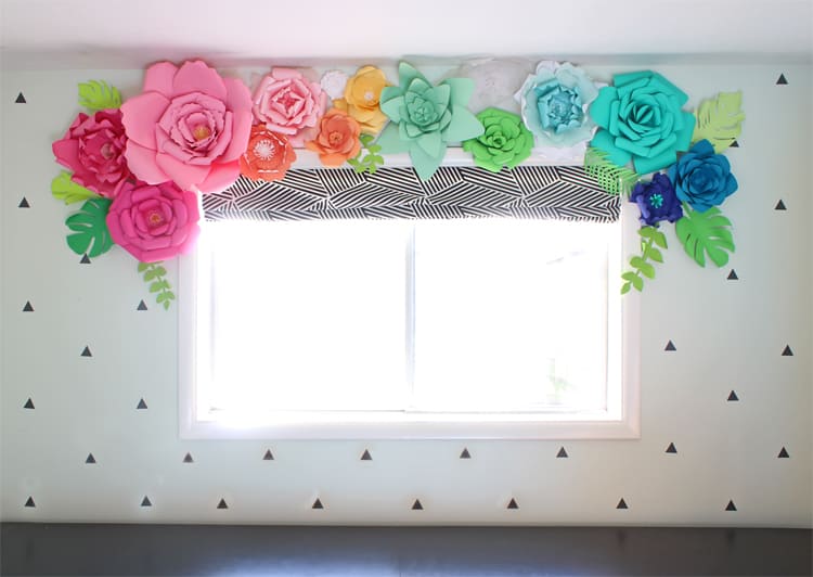 DIY Paper Flowers valance