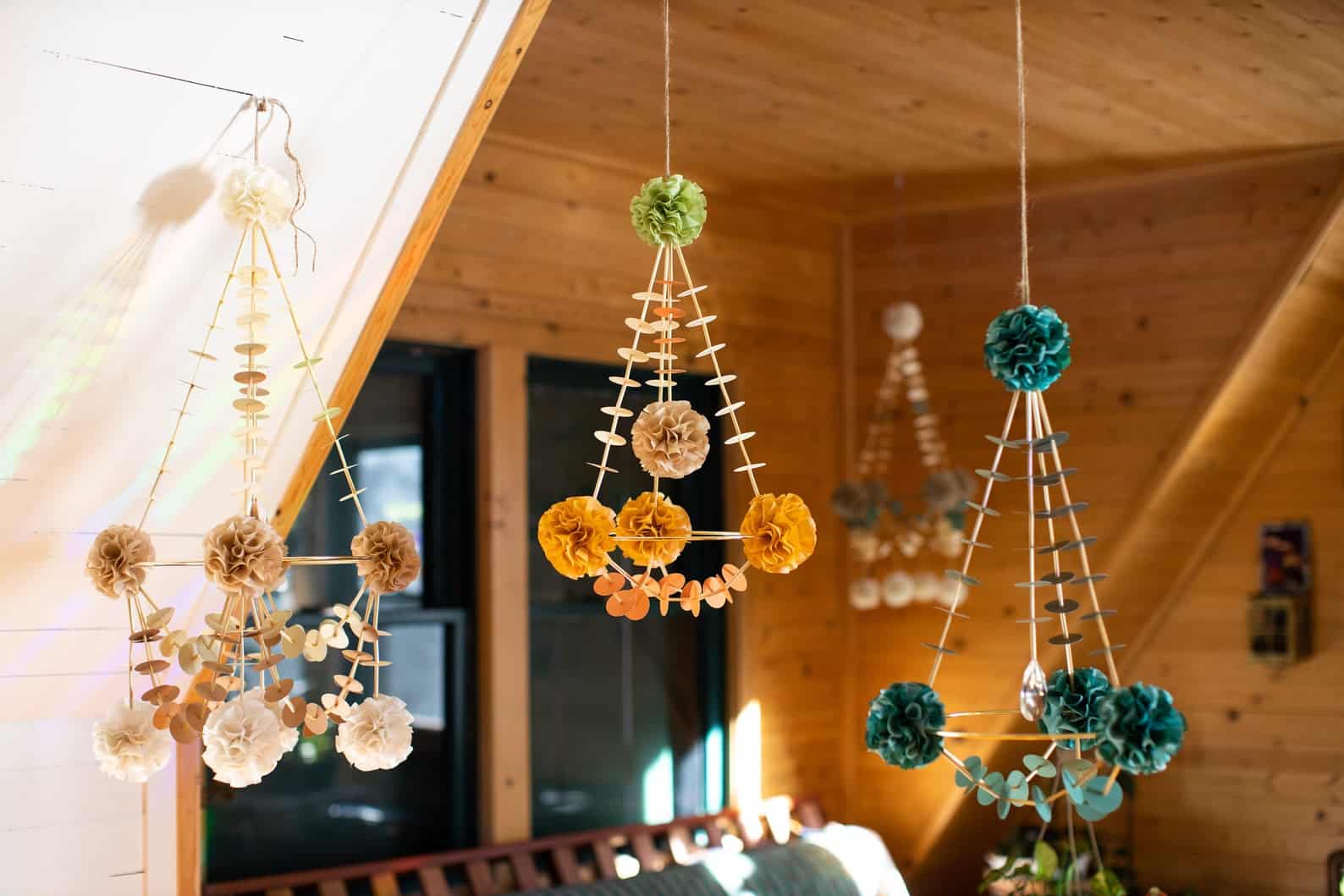 DIY paper pajaki chandelier