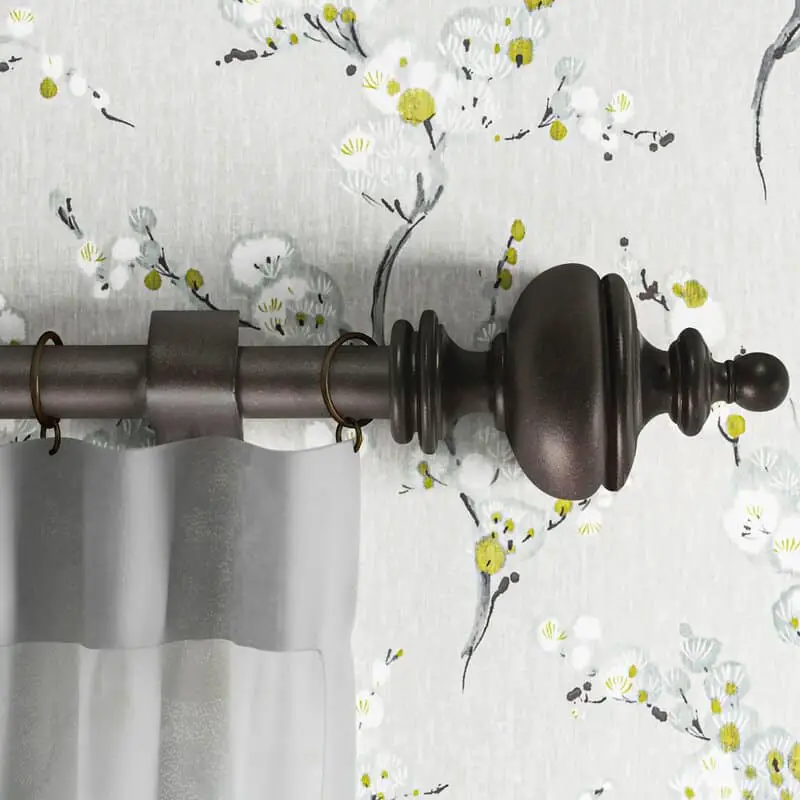 Cheap Curtain Rods with DIY Finials