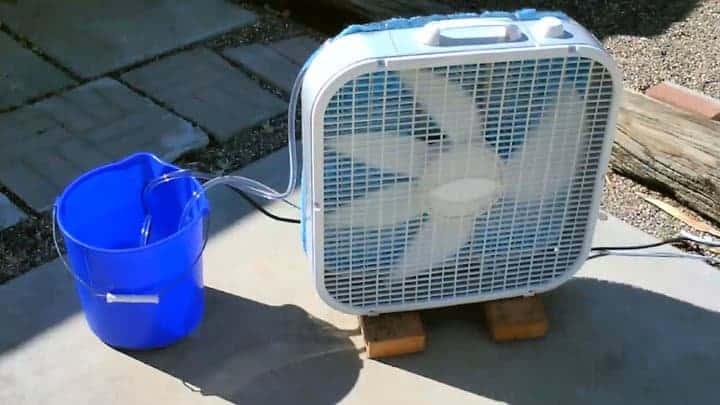 DIY Box fan evaporative cooler
