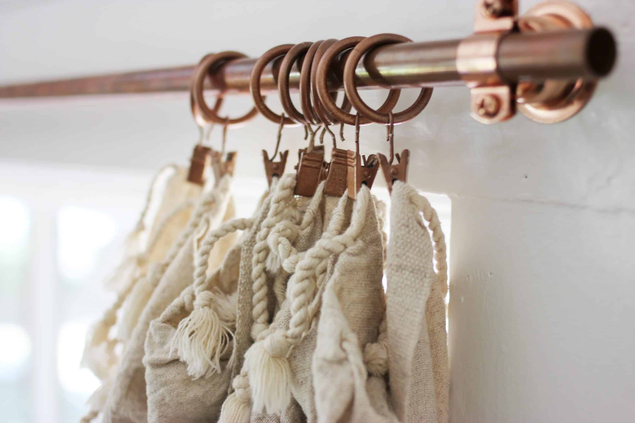 Easy DIY Copper Pipe Curtain Rods