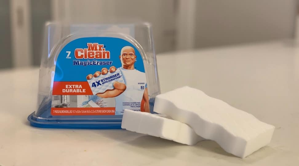 Get Super Glue Off Glass Using Mr. Clean Magic Eraser