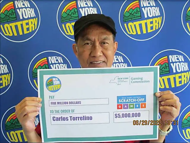 Who won the 100X lottery ticket in NY